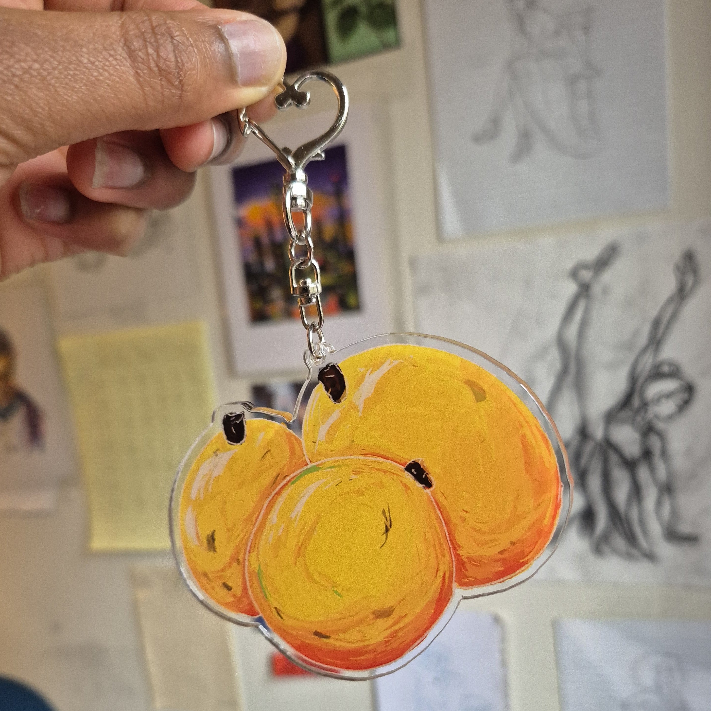 Marula Fruit Acrylic Keychain