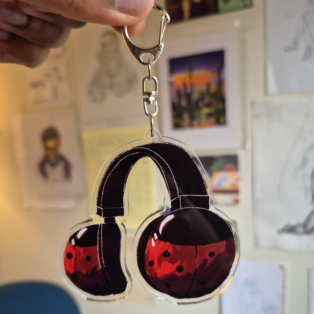 Elty’s Ladybug Headphone Keychain