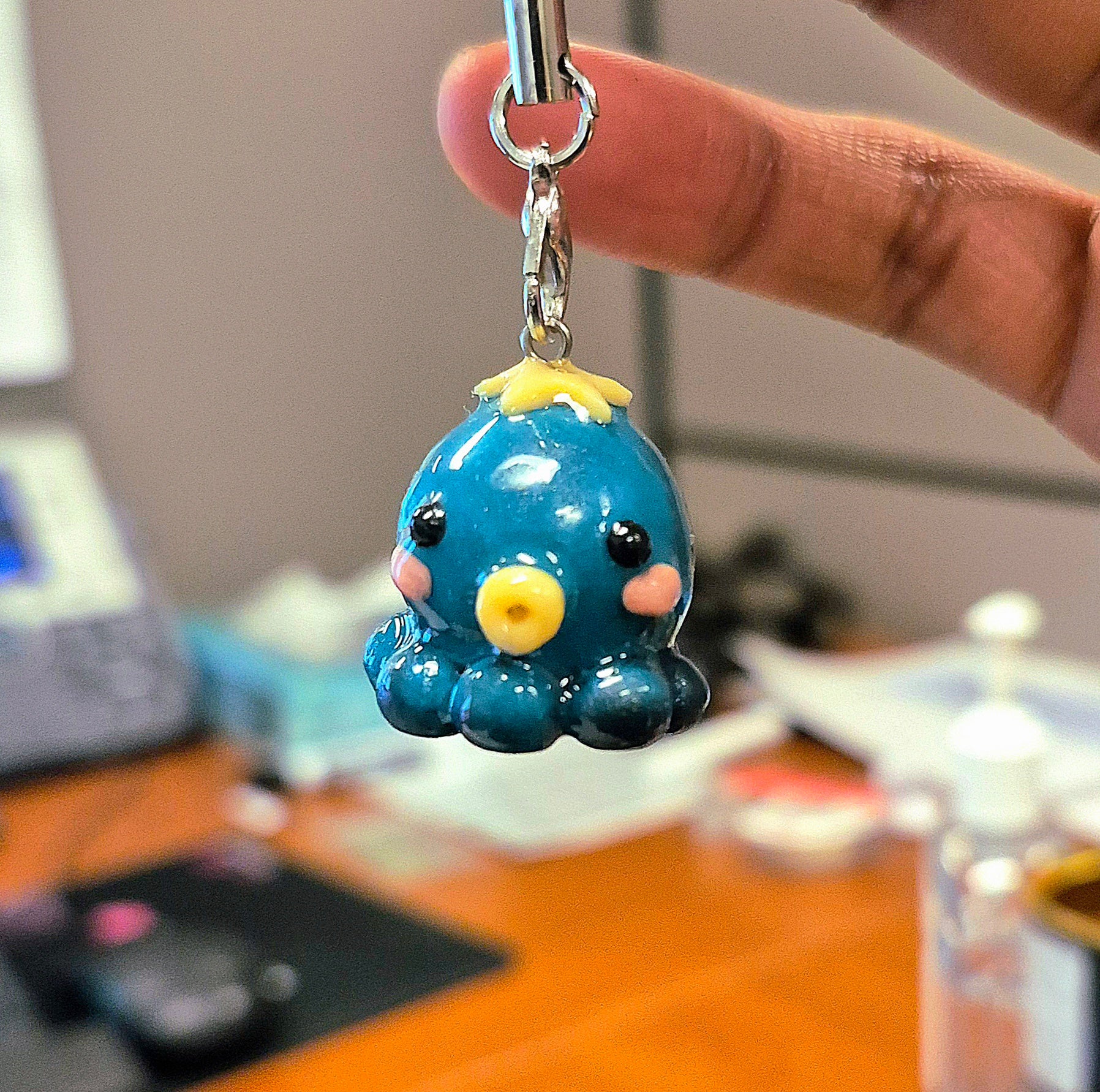 Octopus Charm Handcrafter Polymer Clay