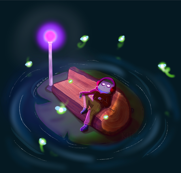 Poster Print: Elty in the Purple Light