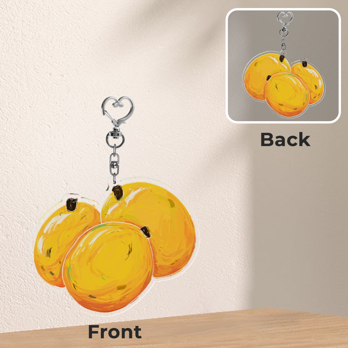 Marula Fruit Acrylic Keychain